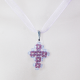 Small Cross - Noga-Violet Organza - 2